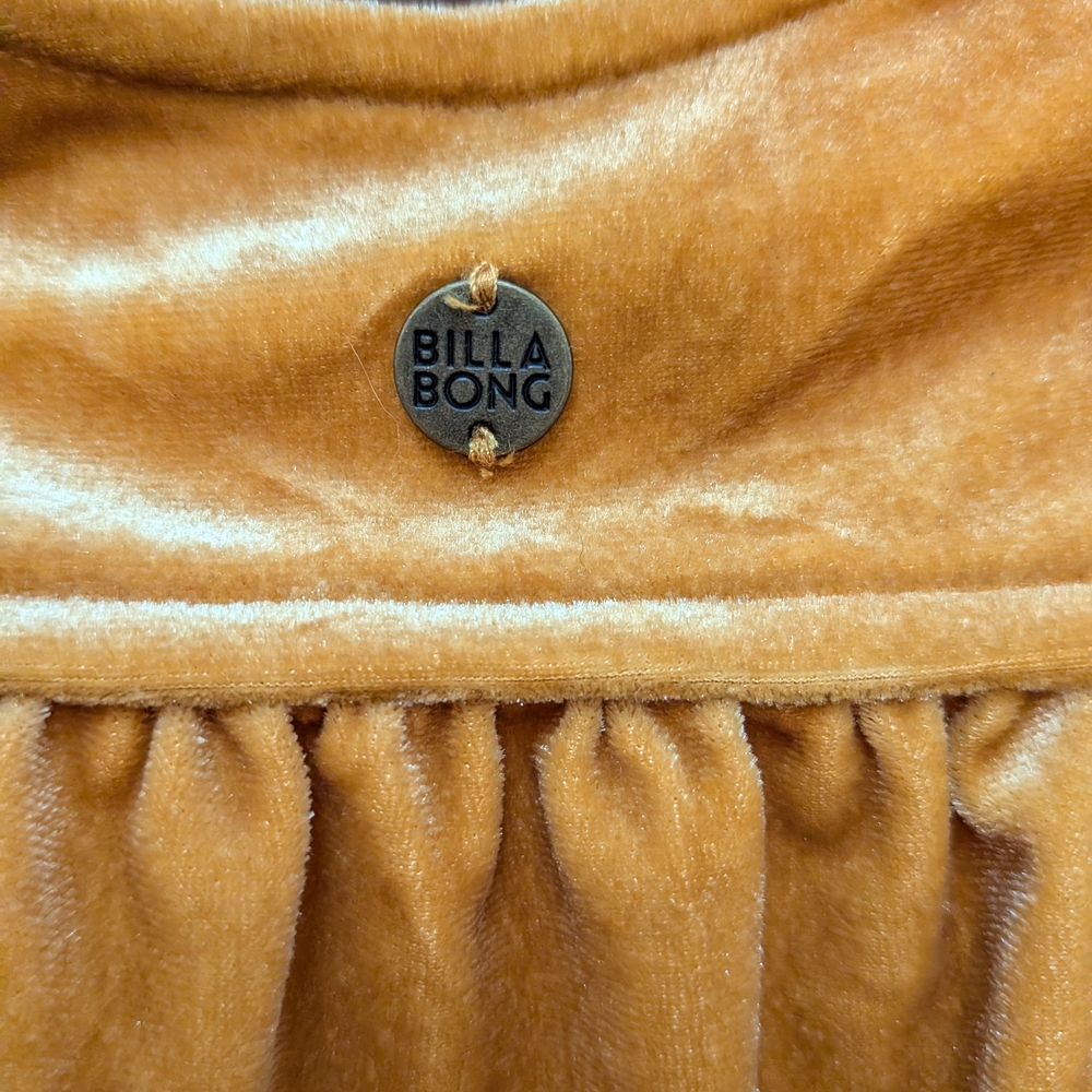 Billabong Lush Velvet Dress in Golden Mustard - Picture 7 of 10